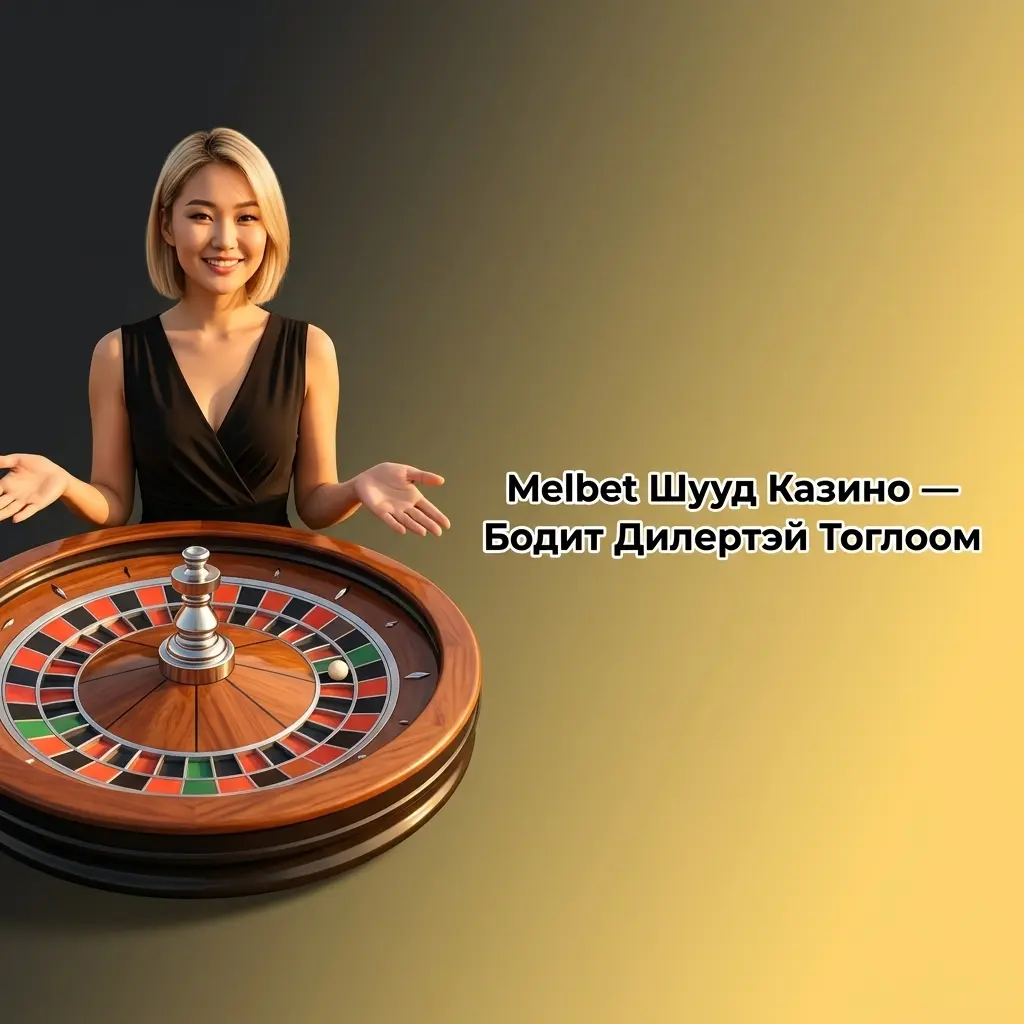 Melbet шууд казино дээр бодит дилертэй рулет, блэкжэк, бакарат тоглоом явагдаж байгаа дүр зураг