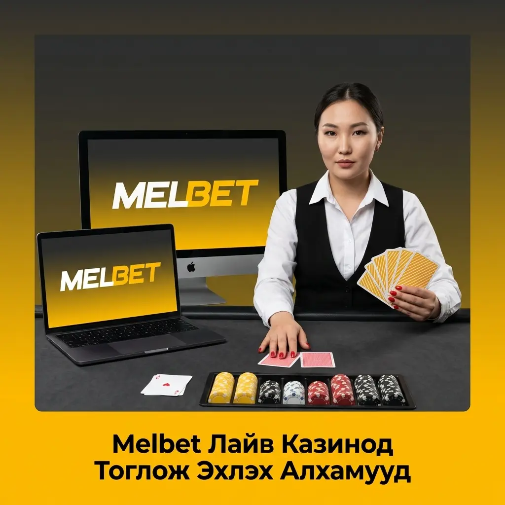 Melbet лайв казинод бүртгүүлж, дансаа цэнэглэн тоглож эхлэх алхамуудын дүрслэл